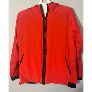 Nike Full Zip Jacket Mens Size 2XL Red Orange Athletic Running Active Dri Fit